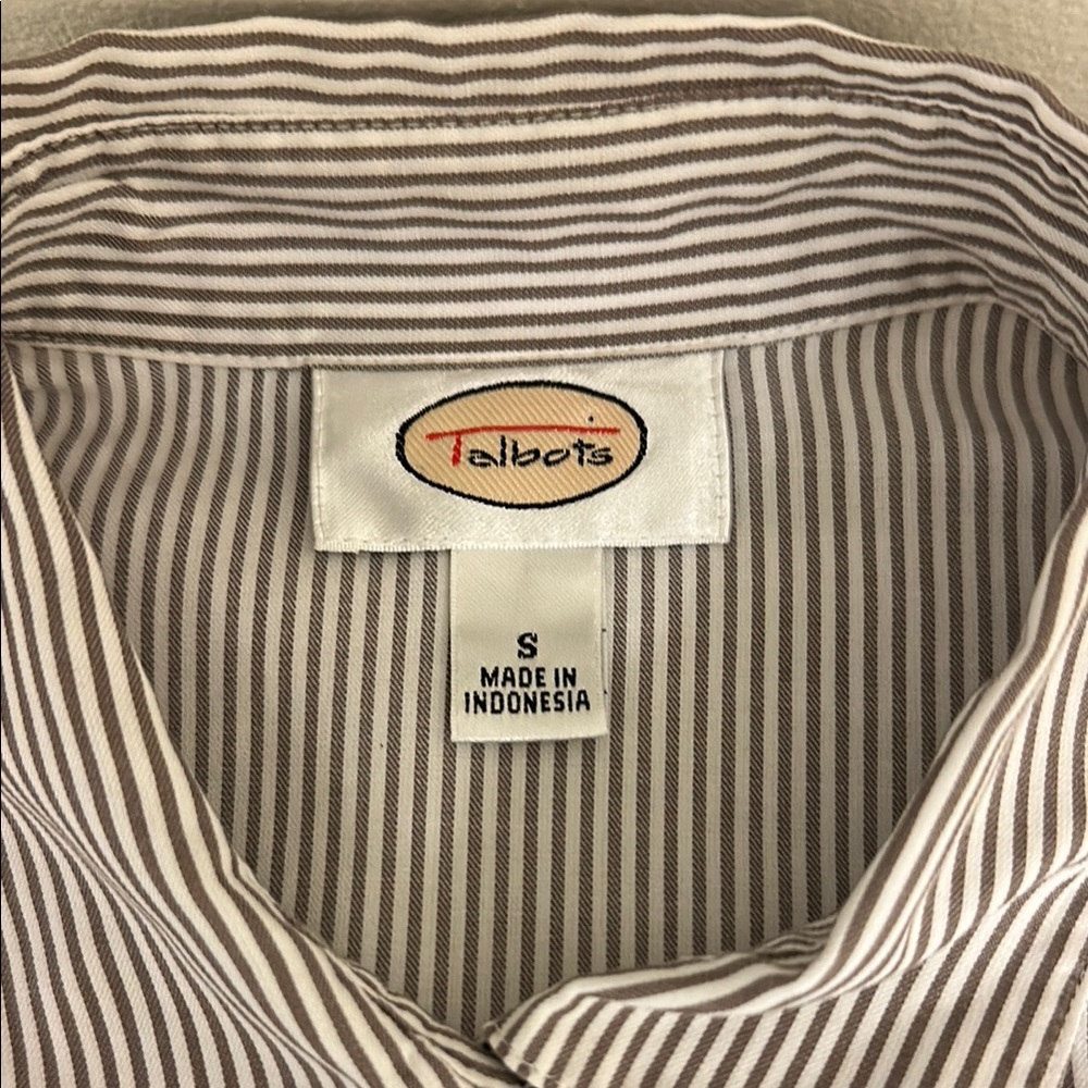 Talbots Casual Button Down Shirt with Classic Stripes